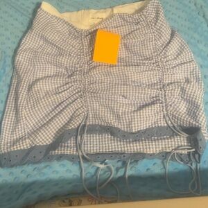 Love + Harmony Blue and White Gingham Skirt